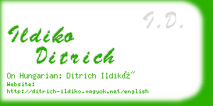 ildiko ditrich business card